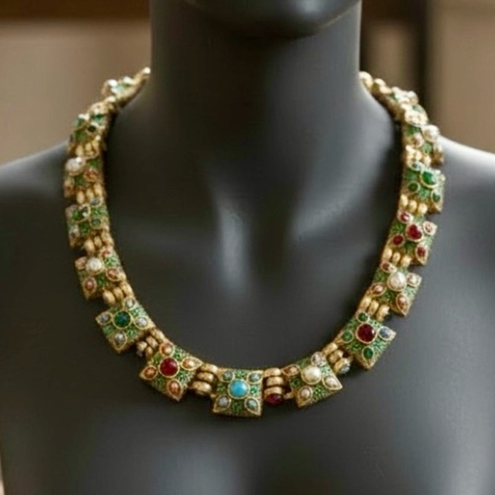 Elegant 18k Gold plated Multicolor Necklace